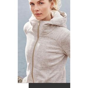 Athleta Luxe stronger hoodie Oatmeal Heather S